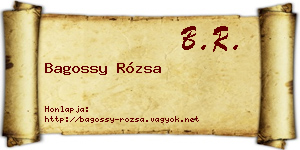 Bagossy Rózsa névjegykártya