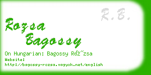 rozsa bagossy business card